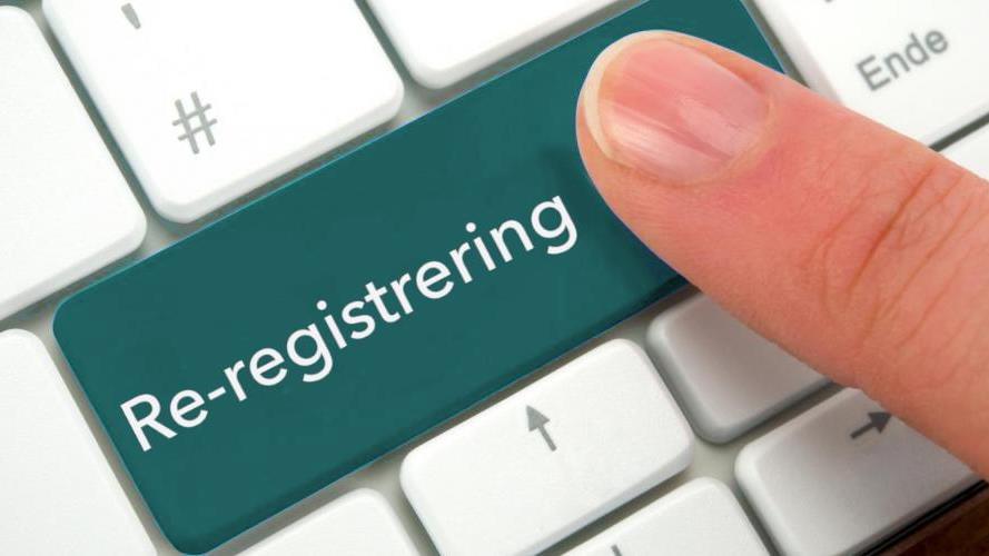 Lenkje til artikkel: Re-registrering