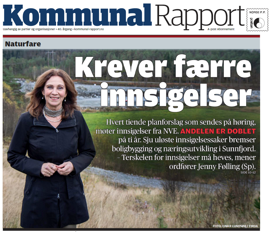 Kommunal Rapport skjermbilde av framside - Klikk for stort bilete
